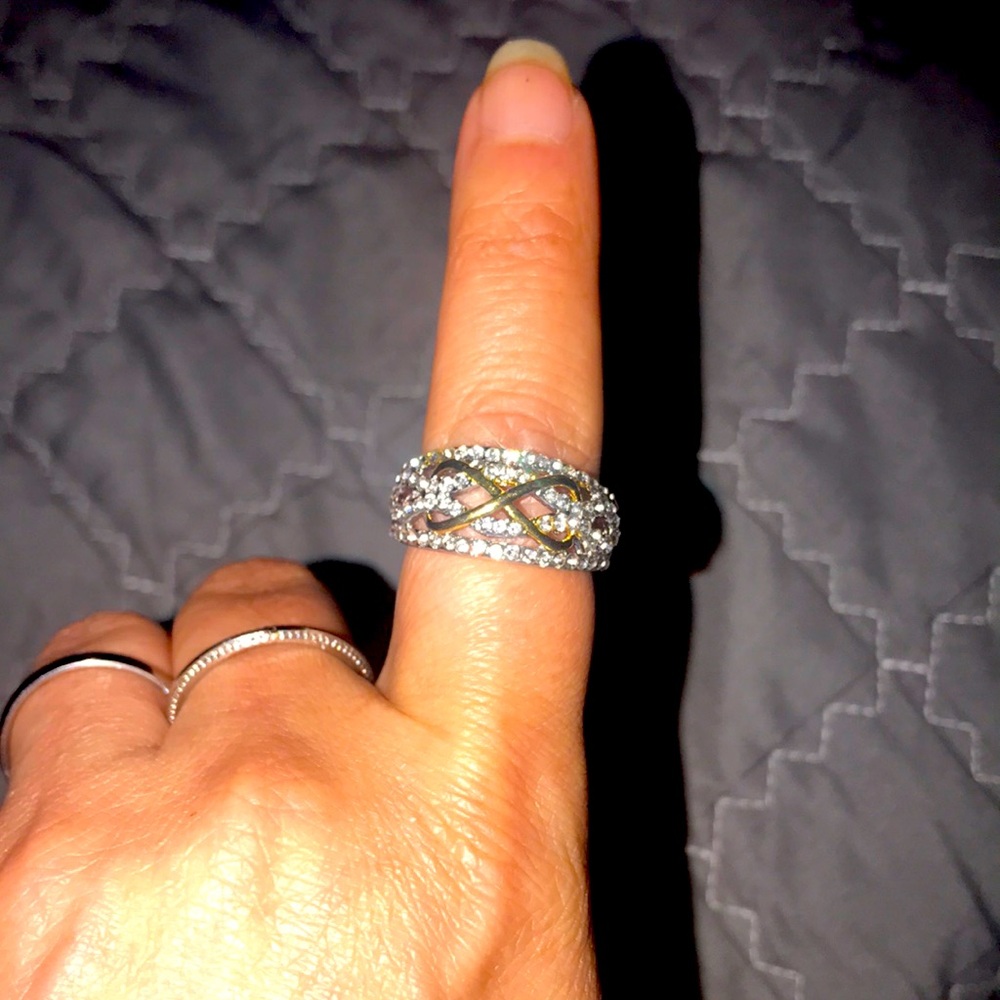 925 sterling silver infinity forever love ring